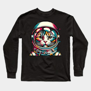 Space Astronaut Cat Gifts Space Cat Long Sleeve T-Shirt